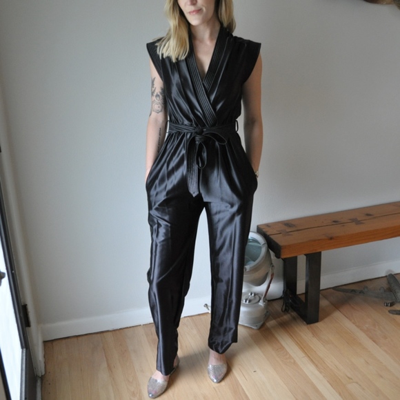 80s black jumpsuit